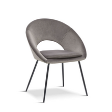 Load image into Gallery viewer, OPEN BACK GREY DINING CHAIRS x 2