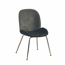 Load image into Gallery viewer, BEETLE STYLE DINING CHAIRS WITH GOLD LEGS x 2