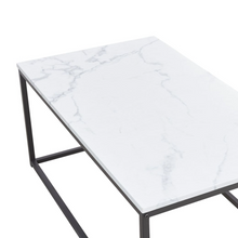Load image into Gallery viewer, ART DECO WHITE MARBLE EFFECT COFFEE TABLE