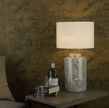 Load image into Gallery viewer, AYESHA TABLE LAMP WHITE &amp; GOLD BASE