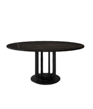 Load image into Gallery viewer, JACQUELINE ROUND BLACK TABLE