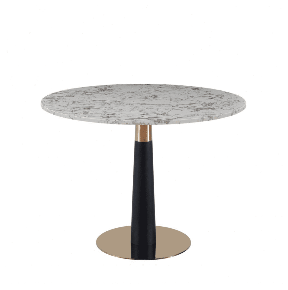 WHITE MARBLE LUXURY ROUND DINING TABLE uniQue Home Furnishing