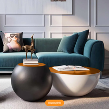 Load image into Gallery viewer, MODERN ROUND DRUM COFFEE TABLE BOWL-SHAPED