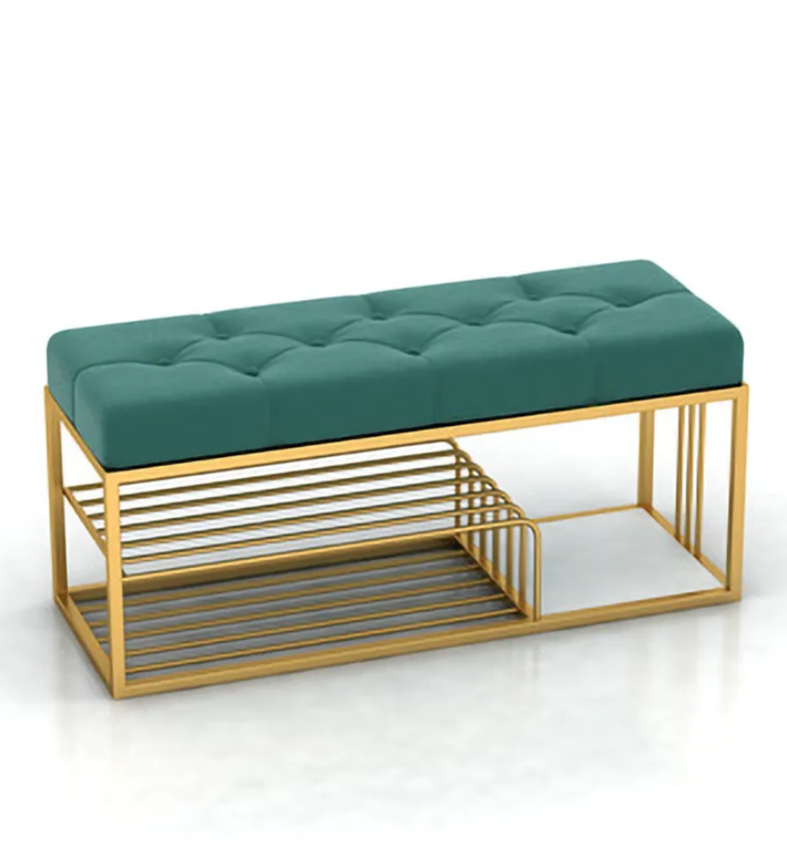 UNIQUE ENTRYWAY UPHOLSTERED BENCH WITH SHOE RACK - uniQue Home Furnishing
