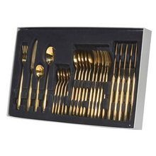 Load image into Gallery viewer, GOLD 24 PIECE CUTLERY CANTEEN