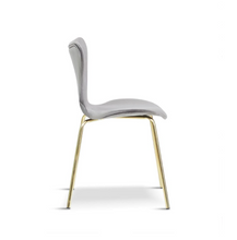 Load image into Gallery viewer, MODERN STACKABLE DINING CHAIRS WITH GOLD LEGS x 2