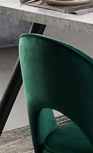 Load image into Gallery viewer, GREEN VELVET DINING CHAIRS PAIR