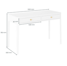 Load image into Gallery viewer, ABBERLEY TWO DRAWER DESK IN WHITE