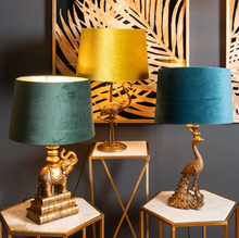 Load image into Gallery viewer, ANTIQUE GOLD FLAMINGO TABLE LAMP