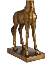 Load image into Gallery viewer, ANTIQUE GOLD GIRAFFE TABLE LAMP