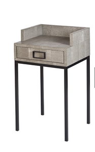 PETITE SIDE TABLE SHAGREEN LEATHER