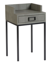 Load image into Gallery viewer, PETITE SIDE TABLE SHAGREEN LEATHER