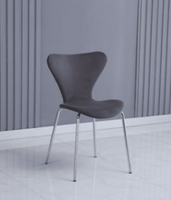 Load image into Gallery viewer, MODERN VELVET STACKABLE DINING CHAIRS WITH CHROME LEGS