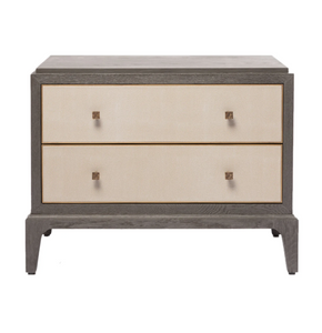 LARGE ASTOR BEDSIDE TABLE WITH SHAGREEN DRAWERS