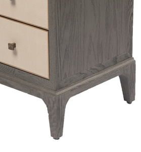 LARGE ASTOR BEDSIDE TABLE WITH SHAGREEN DRAWERS
