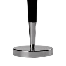 Load image into Gallery viewer, VIKING TABLE LAMP POLISHED CHROME &amp; BLACK LINEN SHADE