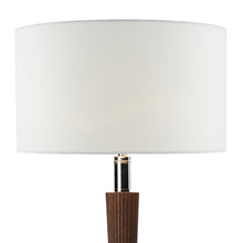 Load image into Gallery viewer, VIKING TABLE LAMP POLISHED CHROME &amp; DARK WOOD