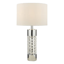 Load image into Gallery viewer, TABLE LAMP POLISHED CHROME &amp; GLASS WITH SHADE