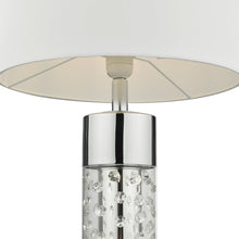 Load image into Gallery viewer, TABLE LAMP POLISHED CHROME &amp; GLASS WITH SHADE