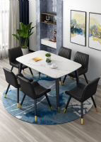 Load image into Gallery viewer, WHITE MARBLE DINING TABLE - uniQue Home Furnishing