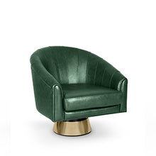 Load image into Gallery viewer, BOGARDE SWIVEL LEATHER ARMCHAIR