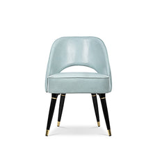 Load image into Gallery viewer, COLLINS DINING CHAIR - BLUE LEATHER