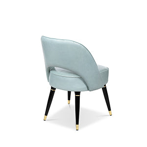COLLINS DINING CHAIR - BLUE LEATHER