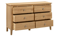 Load image into Gallery viewer, COTSWOLD 6 DRAWER CHEST OF DRAWERS IN OAK