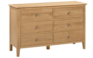 COTSWOLD 6 DRAWER CHEST OF DRAWERS IN OAK