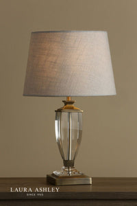 CARSON ANTIQUE BRASS & CRYSTAL TABLE LAMP BASE - SMALL