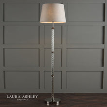 Load image into Gallery viewer, LOUIS TWISTED GLASS &amp; NICKEL FLOOR LAMP BASE