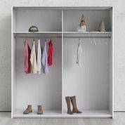 Load image into Gallery viewer, Verona Sliding Wardrobe 180cm in White with Oak Doors with 2 Shelves - uniQue Home Furnishing