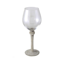 Load image into Gallery viewer, SILVER DIAMANTE WINE GLASSES SET X 4